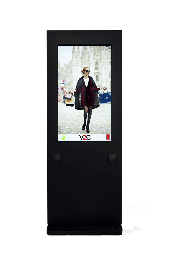 Screen v2c publicidad recarga coche electrico